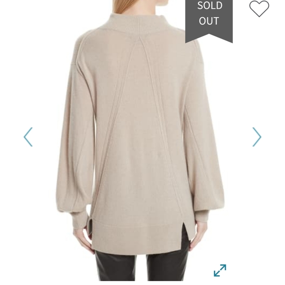 Rag and Bone tan Ace mockneck sweater sz M - Picture 5 of 7